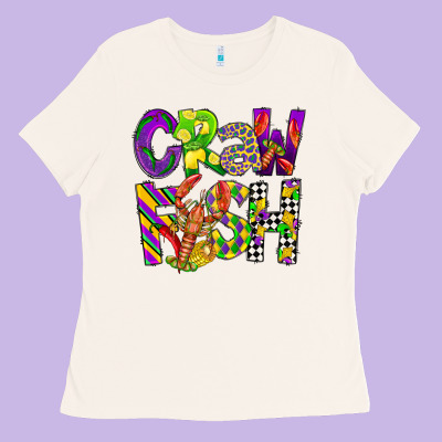 Crawfish Mardi Gras Ladies Tee Designed By Cowgirlartshop