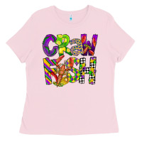 Bubblegum Pink crawfish mardi gras Ladies Tee - CowGirlArtShop