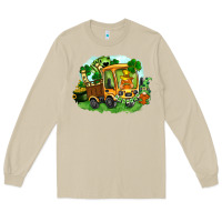 Mushroom truck saint patricks day Long Sleeve Tee - FaDigitalArtStudio