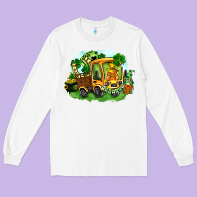 Truck Saint Patricks Day Long Sleeve Tee Designed By Fadigitalartstudio