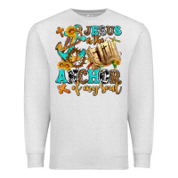 Oatmeal Heather jesus is the anchor of my soul Premium Sweatshirt - AdoDesignShop
