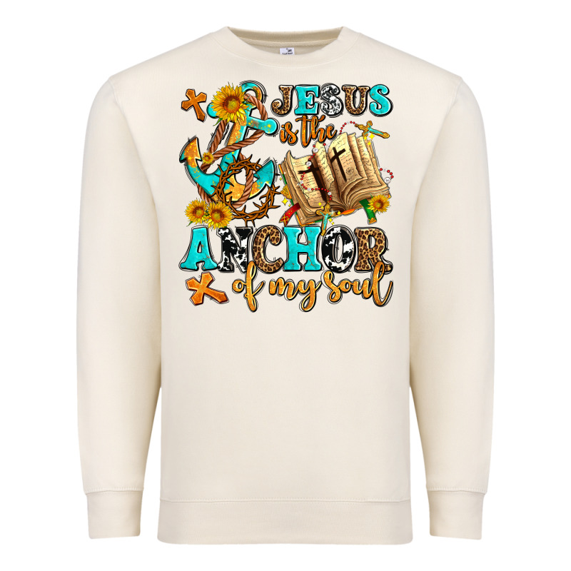 Jesus Is The Anchor Of My Soul Premium Sweatshirt by AdoDesignShop | Teevron