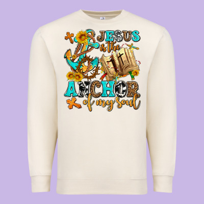 Jesus Is The Anchor Of My Soul Premium Sweatshirt Designed By Adodesignshop