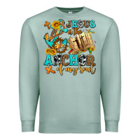 Seafoam jesus is the anchor of my soul Premium Sweatshirt - AdoDesignShop