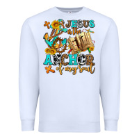 White jesus is the anchor of my soul Premium Sweatshirt - AdoDesignShop