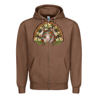 Chestnut merino wool ram lily rainbow Zipper Hoodie - BarkalooDesign