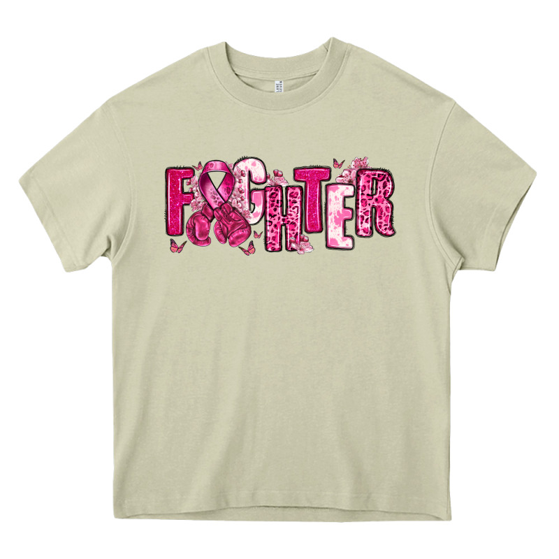 Fighter Breast Cancer Heavy Core Tee by NancyCooperArtShop | Teevron