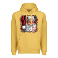 Antique Gold merry Christmas santa Premium Hoodie - CowhideDigitalArt