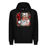 Black merry Christmas santa Premium Hoodie - CowhideDigitalArt