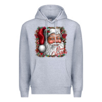 Heather Grey merry Christmas santa Premium Hoodie - CowhideDigitalArt