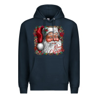 Navy merry Christmas santa Premium Hoodie - CowhideDigitalArt