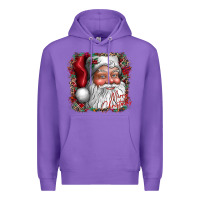 Purple merry Christmas santa Premium Hoodie - CowhideDigitalArt