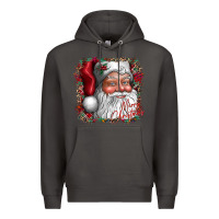 Smoke merry Christmas santa Premium Hoodie - CowhideDigitalArt