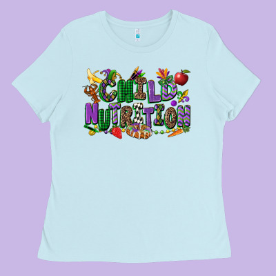 Child Nutrition Mardi Gras Cowgirl Ladies Tee Designed By Cowgirlartshop