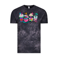 Cloud Black tie dye coffee cups Vintage Tee - OliviaCreatesArt