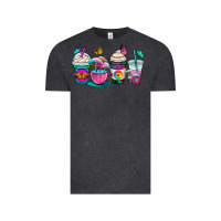 Vintage Black tie dye coffee cups Vintage Tee - OliviaCreatesArt