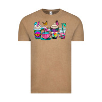 Vintage Coffee tie dye coffee cups Vintage Tee - OliviaCreatesArt