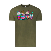 Vintage Olive tie dye coffee cups Vintage Tee - OliviaCreatesArt