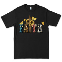 Black Faith USA sunflower 4th of july Premium Tee - HowdyJamesFarm