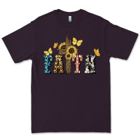 Plum Faith USA sunflower 4th of july Premium Tee - HowdyJamesFarm