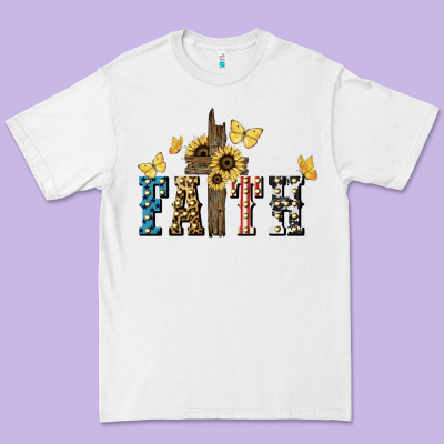 Faith Usa Sunflower 4th Of July Premium Tee Designed By Howdyjamesfarm