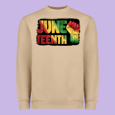 Juneteenth Heavyweight Sweatshirt Designed By Barkaloodesign