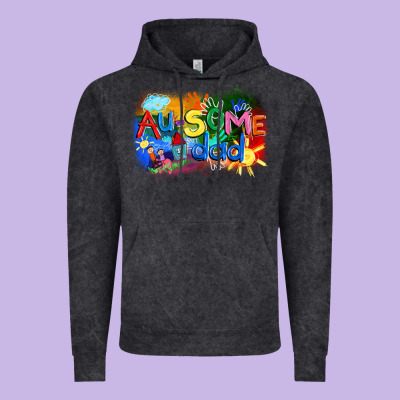 Au-some Dad Autism Vintage Hoodie Designed By Fadigitalartstudio