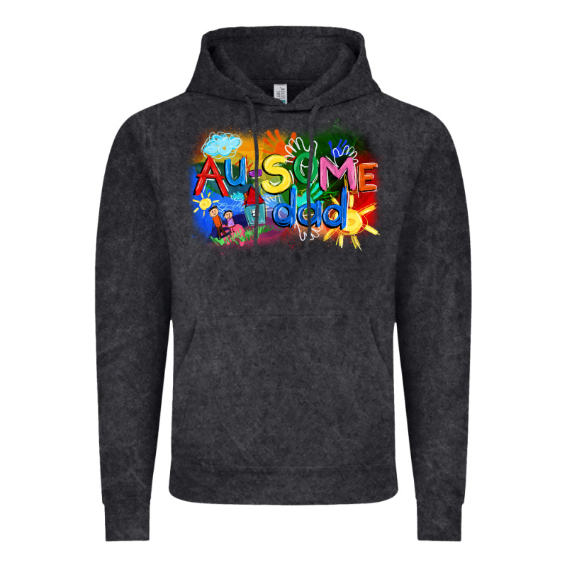 Au-some Dad Autism Vintage Hoodie by FaDigitalArtStudio | Teevron