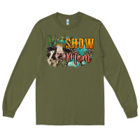 Army Green Show mom cow Mother's Day Long Sleeve Tee - FaDigitalArtStudio
