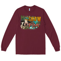 Burgundy Show mom cow Mother's Day Long Sleeve Tee - FaDigitalArtStudio