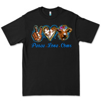 Black Peace Love Cows Premium Tee - Jasminsmagicworld