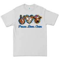 Dove Grey Peace Love Cows Premium Tee - Jasminsmagicworld