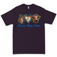 Plum Peace Love Cows Premium Tee - Jasminsmagicworld