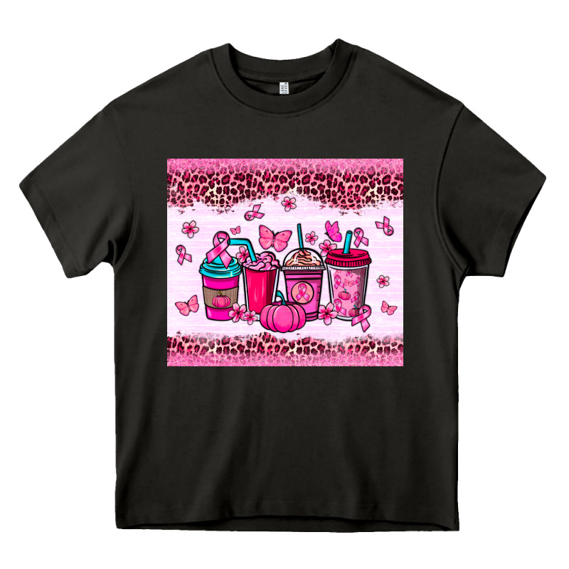 Breast Cancer Coffee Cups Heavy Core Tee by NancyCooperArtShop | Teevron