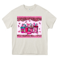 Cream Breast Cancer coffee cups Heavy Core Tee - NancyCooperArtShop