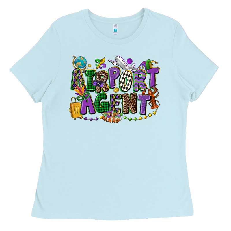 Airport Agent Mardi Gras Ladies Tee by CowGirlArtShop | Teevron