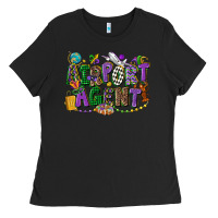 Black airport agent mardi gras Ladies Tee - CowGirlArtShop