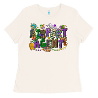 Bone airport agent mardi gras Ladies Tee - CowGirlArtShop