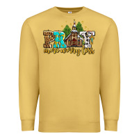 Antique Gold pray more worry less with church Premium Sweatshirt - AdoDesignShop