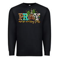 Black pray more worry less with church Premium Sweatshirt - AdoDesignShop