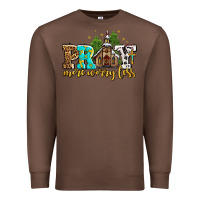 Chestnut pray more worry less with church Premium Sweatshirt - AdoDesignShop