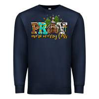 Navy pray more worry less with church Premium Sweatshirt - AdoDesignShop