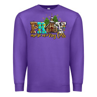 Purple pray more worry less with church Premium Sweatshirt - AdoDesignShop