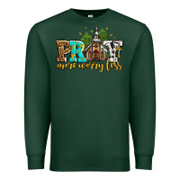 Sports Green pray more worry less with church Premium Sweatshirt - AdoDesignShop