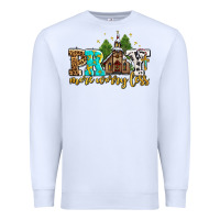 White pray more worry less with church Premium Sweatshirt - AdoDesignShop