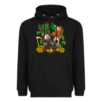 Black st patricks donkeys with  shamrocks Heavyweight Hoodie - AdoDesignShop