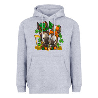 Heather Grey st patricks donkeys with  shamrocks Heavyweight Hoodie - AdoDesignShop