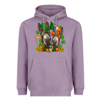 Lavender st patricks donkeys with  shamrocks Heavyweight Hoodie - AdoDesignShop