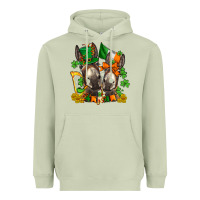 Matcha st patricks donkeys with  shamrocks Heavyweight Hoodie - AdoDesignShop