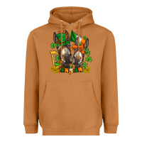 Meerkat st patricks donkeys with  shamrocks Heavyweight Hoodie - AdoDesignShop